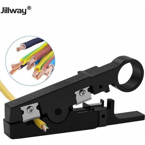 Jillway network cable stripper universal cutter stripper is suitable for CAT56 telephone line round UTP wire stripping hand tool