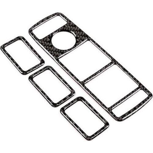 Interior Window Lift Switch Button Frame Cover Trim Decor Car Carbon Fiber Fit for Mercedes Benz A B C E CLA GLA GLE ML Class