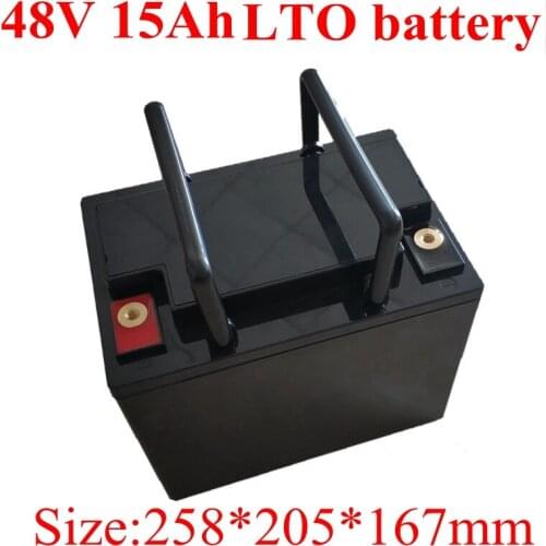 Waterproof LTO 48V 15AH Lithium Titanate Battery BMS 20S 2.4V LTO for 2400W Bike Scooter Bicycle AGV Camper Bakfiets +3A Charger
