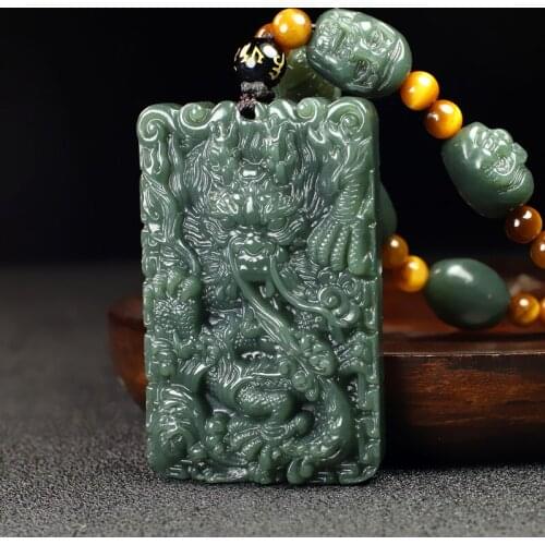 White Natural Jade Pendant Hand Carved Jadeite Necklace for Women Men Necklaces Woman Accessories with Chain Jewelry