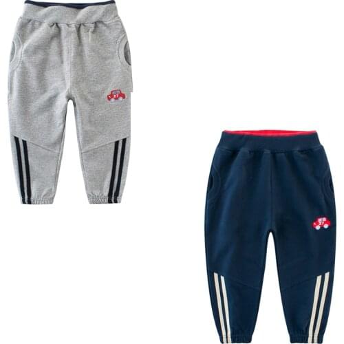 2021 Spring And Autumn Cotton Childrens Baby Boys Baggy Pants Kids Clothes Sweatpants Casual Trousers Pocket Fashion