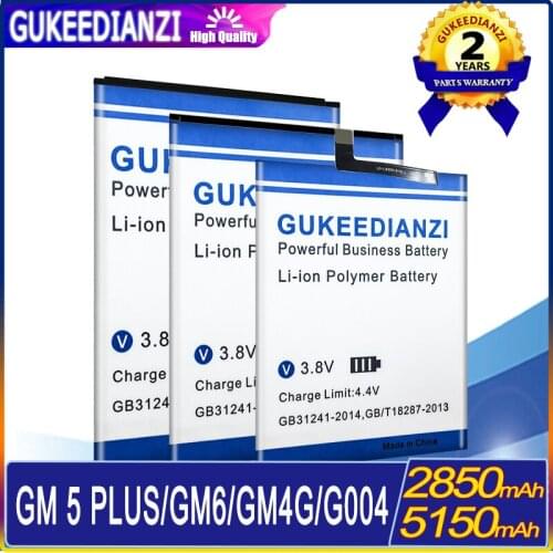 2850mAh-5150mAh battery For GENERAL GM 5 PLUS/Mobile 4G Dual GM4G Android One Cell/Discovery GM6 Mobile Phone G004