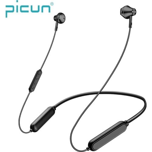 New Picun X3 Wireless Bluetooth Earphone V5.0 IPX6 Waterproof Sweatproof Sports Headset Magnetic Design Neckband Stereo Earbuds