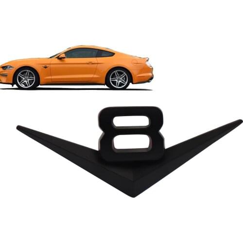 GLOSS BLACK V8 V 8 for MUSTANG GT CS cobra shelby Nameplate Emblem Badge Sticker
