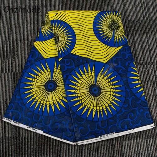 Chzimade 1Yard African Fabric Wax Print Cotton Fabric High Quality Tissue Sewing Fabric For Women Dress Diy Making Crafts