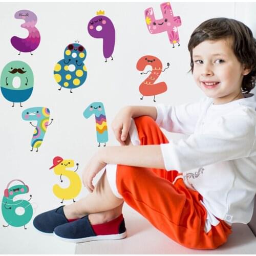 Numbers Wall Sticker Numbers and Letters Wall Sticker for Childrens Room Kindergarten