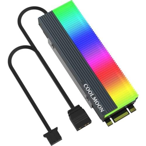 CM-M7S ARGB SSD Heatsink Cooler M.2 2280 Solid State Hard Disk Radiators GPU Water Cooling System Waterblock