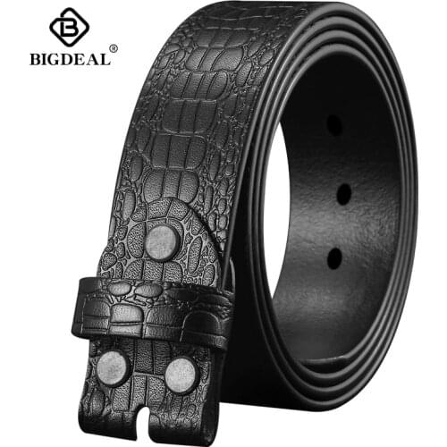 Designer Belt Men No Buckle High Quality Male Genuine Leather Strap Luxury Belt Without Buckle Wide 3.8cm Ceinture Homme