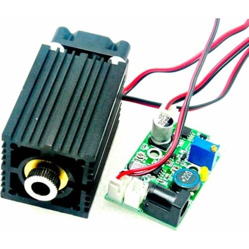Focusable Blue Dot Laser Diode Module 445nm 450nm 2W 2000mw 33x50mm with Driver and Cooling Fan TTL and AC Adapter