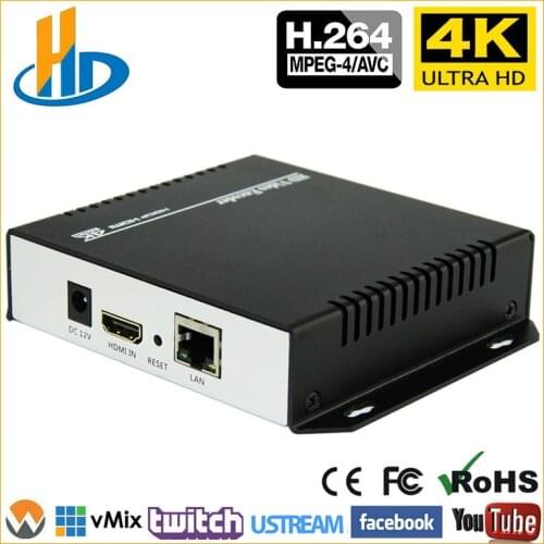 H.264 4K HDMI Video Streaming IP Encoder IPTV Encoder For IPTV And Live Streaming Broadcast, Support RTMP RTSP RTP UDP HTTP HLS