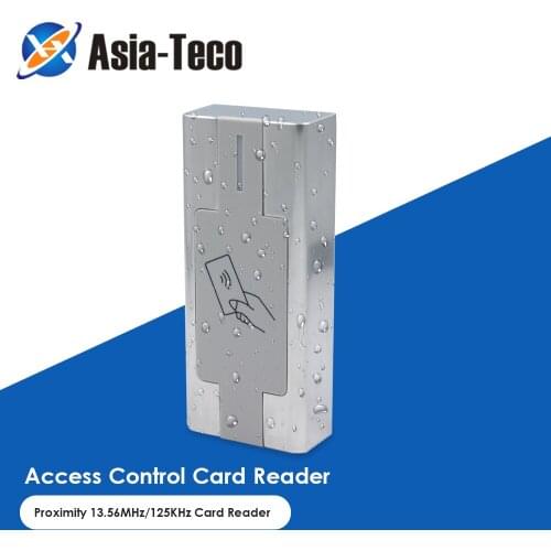 IP67 Waterproof Metal RFID Access Control Reader 13.56MHz Smart card reader with Wiegand 26/34 Door Access Control System HID