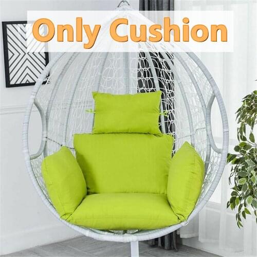 Fuwatacchi Swing Hanging Egg Rattan Cushion Chair Outdoor Garden Patio Hammock Stand Porch Pillows Hanging Chair Waist