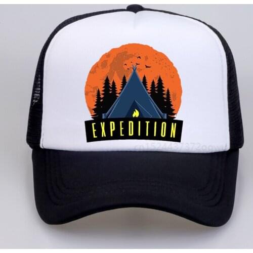 Summer outdoor Camping men Breathable trucker cap Fashion brand cool Unisex Night Expedition Campfire Camping Baseball cap
