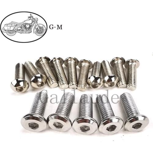 Motorcycle Front Rear Brake Disc Screw Hardware Kit Bolts For Harley Touring Dyna Softail Sportster XL883 1200 except Trike
