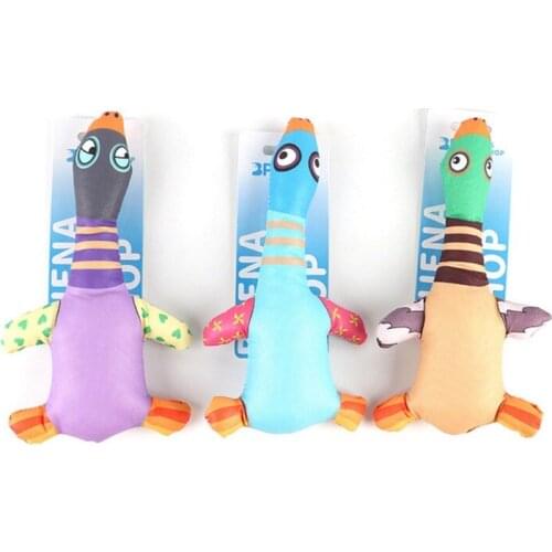 Cartoon Duck Shape Pet Dog Cat Squeak Sound Toys Pet Bite Resistant Chewing Molar Toys for Puppy Dog Interactive Pet Supplies
