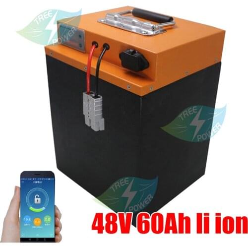 48V 60AH lithium ion battery BMS li ion battery for 3000w AGV scooter bike Tricycle inverter golf cart boat + 10A Charger