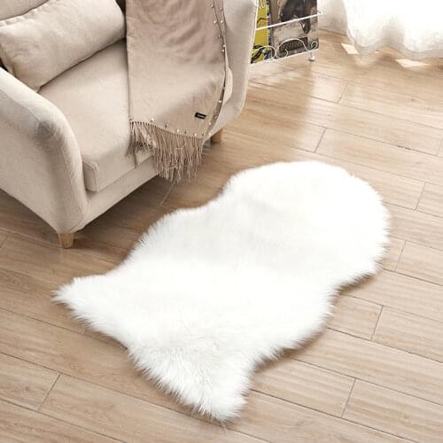 Fur rug Area rugs Faux sheepskin Carpet white floor Fluffy rug Christmas Mat for bedroom living room shaggy pad