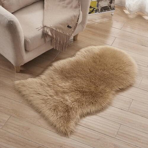 Soft Faux Area Rug Sheepskin Fur Chair Tapetes Couch Cover White Bedroom Vloerkleed Floor Sofa Living 2 X 3 Feet Tappeto Cucina
