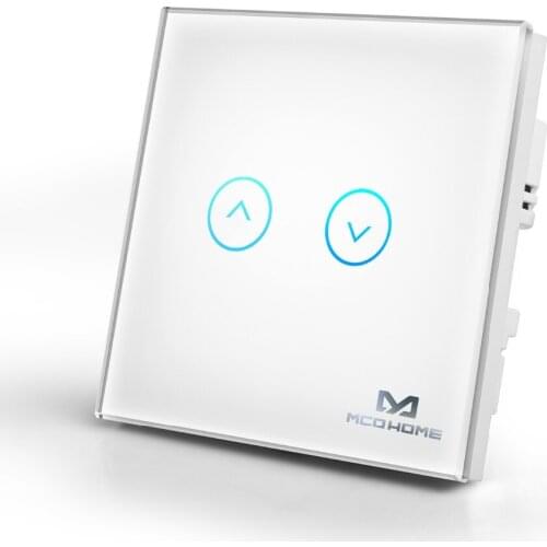 Z-WAVE PLUS MCO Home Glass Touch Shutter C321 for controlling venetian blinds roller shutter control switch 86X86mm EU 868.42MHZ