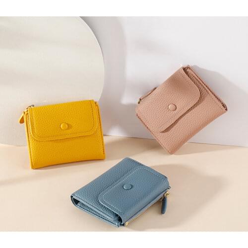 Small Pu Leather Women Wallet Mini Lady Coin Purse Pocket Yellow Female Wallet Girl Purse Brand Designer Women Purse