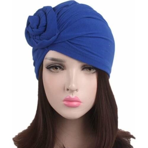 New Woman Hijabs Hat Turban Head Cap Hat Beanie Ladies Hair Accessories India Hat Muslim Scarf Cap Hair Loss