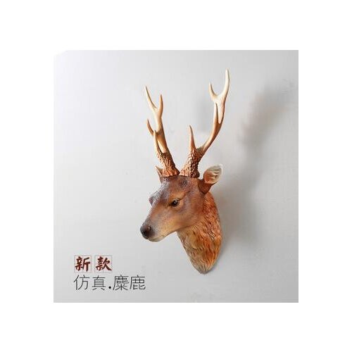 A Original European Animal Deer Head Elephant Hanging Stereo Creative Livingroom Mural Home Wall Background Decoration Resin art