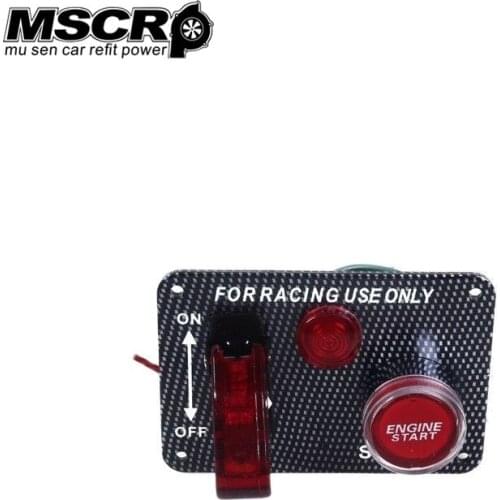 Racing Car Switch MP-3011 Carbon fiber Ignition Toggle Switch Engine Start Push Starter Button Panel Kit