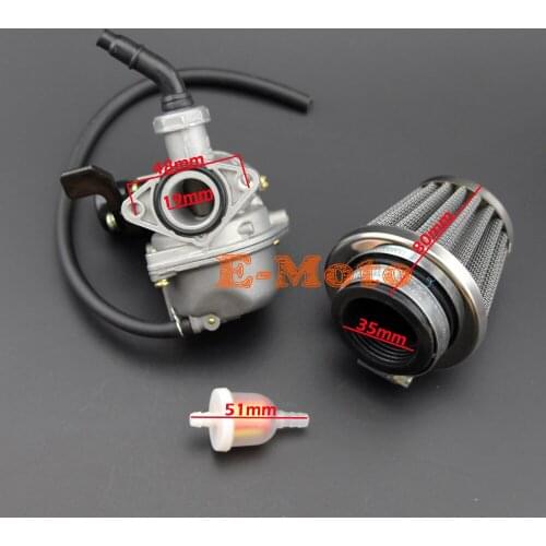 PZ19 Carburetor 19mm Carb Air Filter For 50cc 70cc 90cc 110cc 125cc Chinese ATV Quad TAOTAO Roketa SUNL CRF