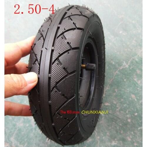 Size 2.50-4 Tire Inner Tube 60/100-4 Tyre Out Tire for Gas & Electric Scooter Bike Metal Valve TR87 Scooter Wheelchair Wheel