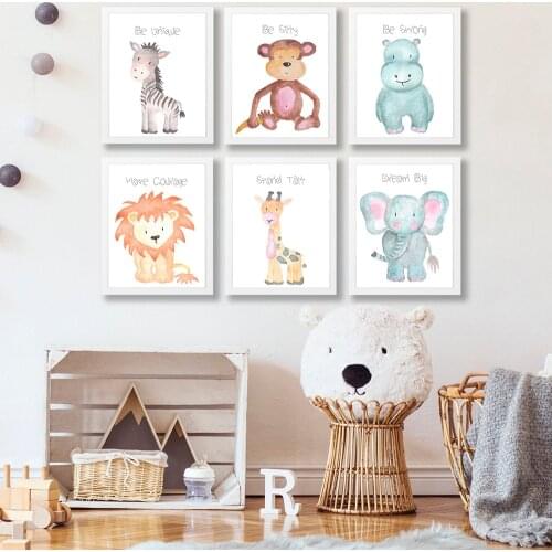 Jungle Safari Animals Nursery Prints Nursery Wall Picture Nursery Decor New Baby Jungle Animals Print Wall Art And Wall Painting