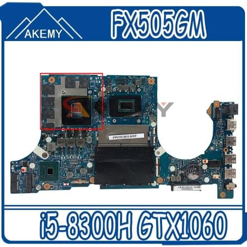 SAMXINNO For ASUS FX86FM FX505G FX505GM Laotop Mainboard FX505GM Motherboard with i5-8300H GTX1060/V6G