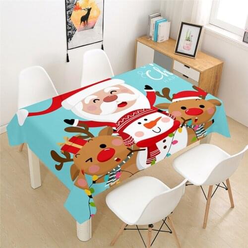 Snowman Tablecloth polyester Hotel Picnic Table Rectangular Table Covers Home Dining Tea Table Decoration