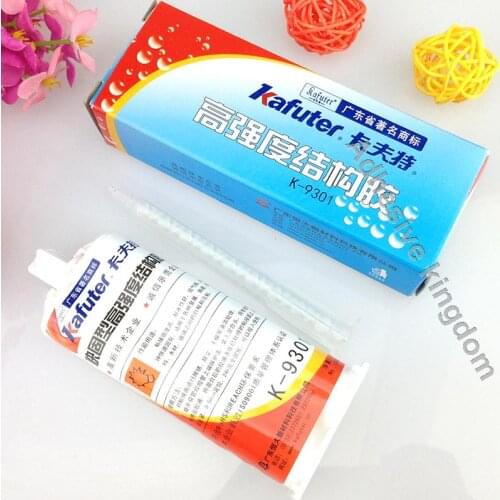 High quality 3pcs 50g Kafuter K-9301 transparent epoxy structural AB glue high strength silicone adhesive fast curing