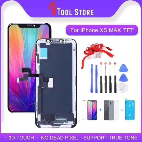 High Quality TFT For iPhone XS MAX Display With 3D Touch Digitizer Assembly No Dead Pixel LCD Screen Replacement With Free Gift