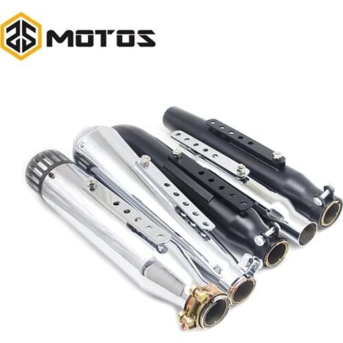ZS MOTOS 51mm Modified Motorcycle Retro Pipe Exhaust Muffler Vintage Escapamento Moto Straight Exhaust Pipe For Harley Davidsion
