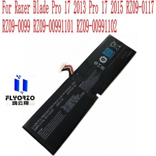 100% Brand new 5000mAh/74WH GMS-C40 Battery For Razer Blade Pro 17 2013 Pro 17 2015 RZ09-0117 RZ09-0099 RZ09-00991101 Laptop