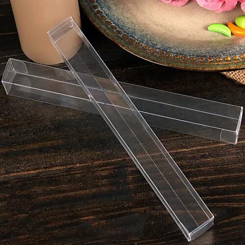 20Pcs/Lot 2.5*2.5*23cm 0.98'x0.98'x9.06' Rectangle Makeup Bottle Plastic Boxes Clear PVC Poly Package Box For DIY Flower Crafts