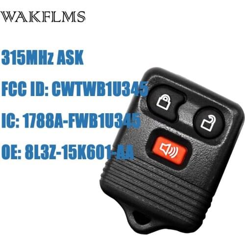 5PCS 3Buttons 315Mhz Car Remote key For Ford 1998 1999 2000 2001 2002 Lincoln Navigator CWTWB1U345 No Mark