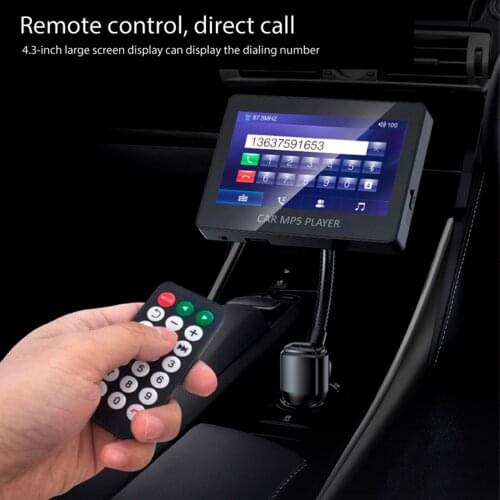 Wireless Car MP5 Player 4.3 Inches Car Hands-Free Kit MP5 Music Video Player With Remote Controller