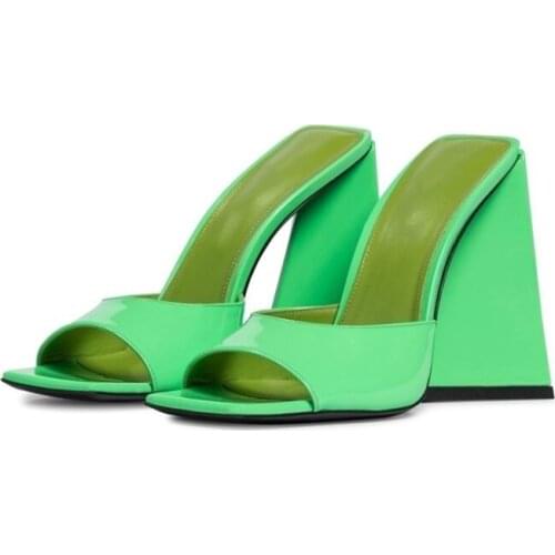 Brand shoes women summer party shoes fashion leather sandals high heels casual dress shoes women gladiator slippers femme mules