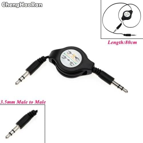 ChengHaoRan 3.5mm RETRACTABLE AUXILIARY CABLE CORD Car audio cable for mobile Computer Audio cable for Car MP3 Laptop PC