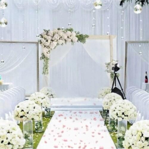 Pure White Wedding Flower Wall Luxury Artifical Silk Flower Backdrop Wedding Home Decoration