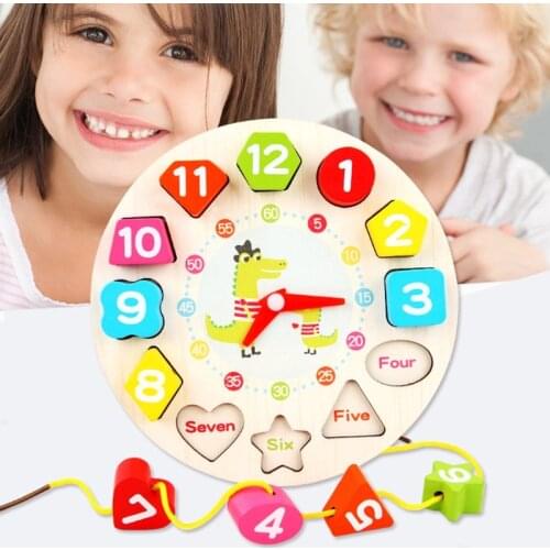 Children Lifelike Clock Beaded Blocks Educational Toys for 6-8 Year Old Kids Brain Training Improve Intelligence Toys