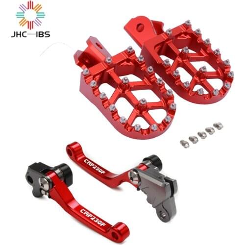 For HONDA CRF150F CRF230F CRF 150F 230F 2003-2019 Motorcycle CNC Footrest Footpeg Foot Pegs Brake Clutch Lever Sets