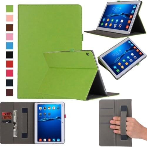 For Huawei Honor WaterPlay HDN-W09 HDN-L09 10.1" Tablet High Quality Cowhide PU Leather Card Holder Stand Cover Protective Case