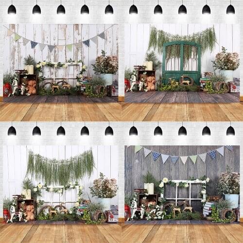 Newborn Baby Floral Photography Backdrops Flower Toy Decor Backdrop Children Birthday Photographic Studio Photo Background Prop