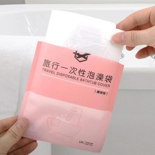Travel Disposable Bath Bag Thicken Household Hotel Film Cover Bath Bag Film Bath Bathtub 120x260cm Liner Bathtub Plastic Sa L0S8