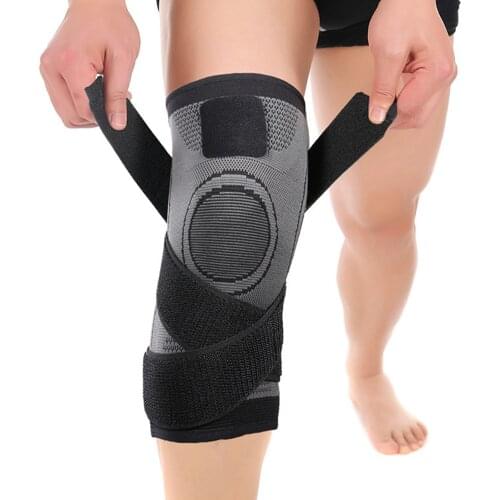 Breathable Sports Compression Knee Protector Strap Pad Elastic Knee Support Sleeves Running Cycling Protective Bandage Fitness