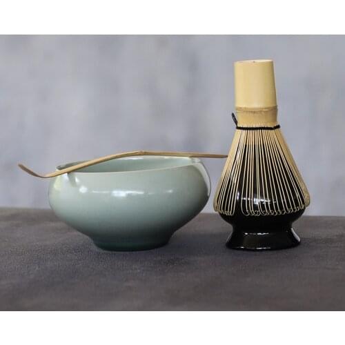 LUWU traditional matcha giftset bamboo matcha scoop ceremic Matcha Bowl Whisk Holders japanese tea sets
