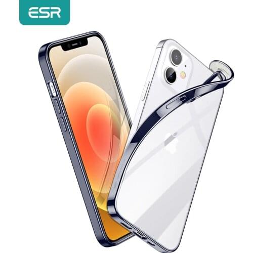 ESR Soft Case for iPhone 12 Mini Color Frame Ultra Thin Soft TPU Cover for iPhone 12 Protective Light Case iPhone 12 Pro Max